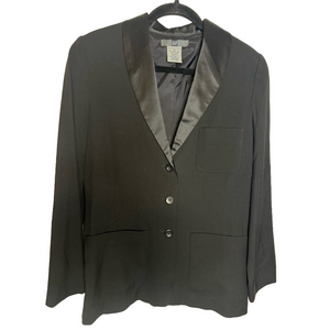 Gap Wool Blend Lined Black Blazer Size 4 Oversized